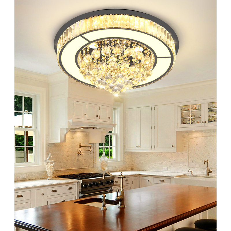 Modern Crystal Chandelier For Dining Room Black, Matte Black