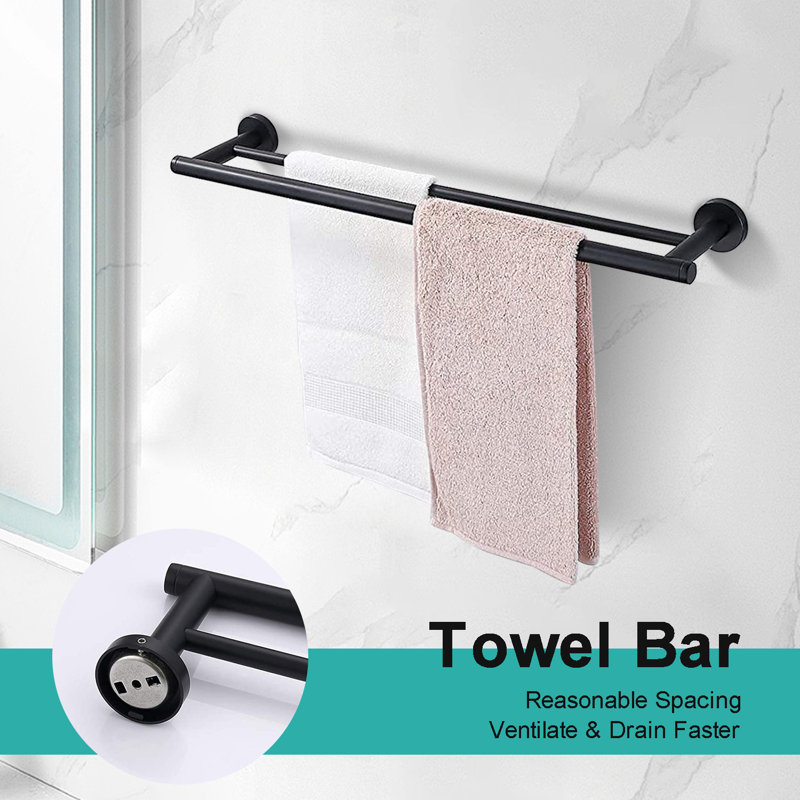 5 - Piece Bathroom Hardware Set, Matte Black