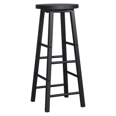 Upholstered Counter Stool with Metal Frame