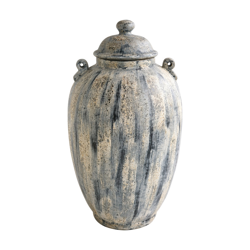 Pot à couvercle 23,5 po x 23,5 po x 43,5 po Kiya, H 43,3 po x l 23,6 po x P 23,6 po