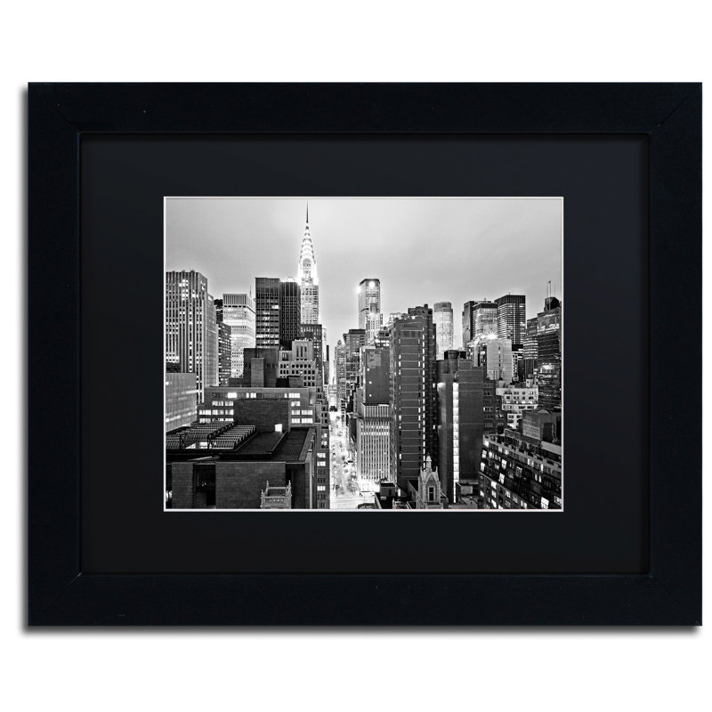 « new york horizon 2 », reproduction de photo sur toile encadrée, H 11 po x l 14 po x P 0,5 po