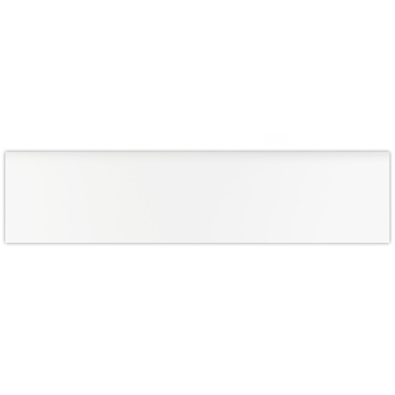 Battiscopa 13" x 3" Ceramic Bullnose Tile Trim, Matte White