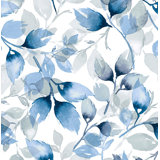 Watercolor Tossed Leaves Peel and Stick Luxe Haven Wallpaper