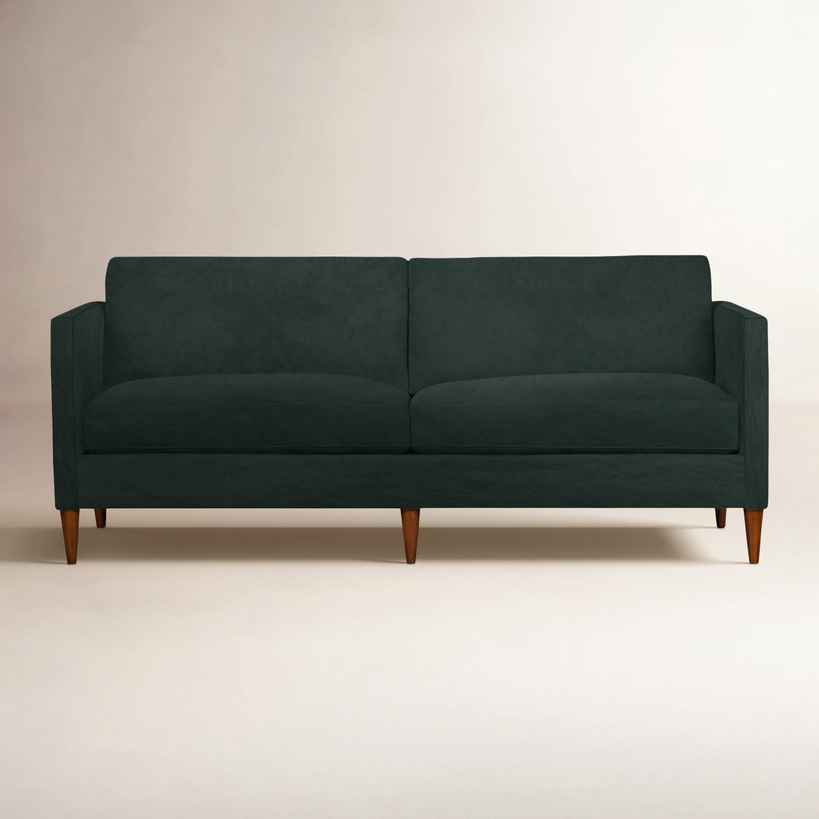 Clifford 87" Upholstered Custom Sofa, Lena Sand Performance Linen Blend