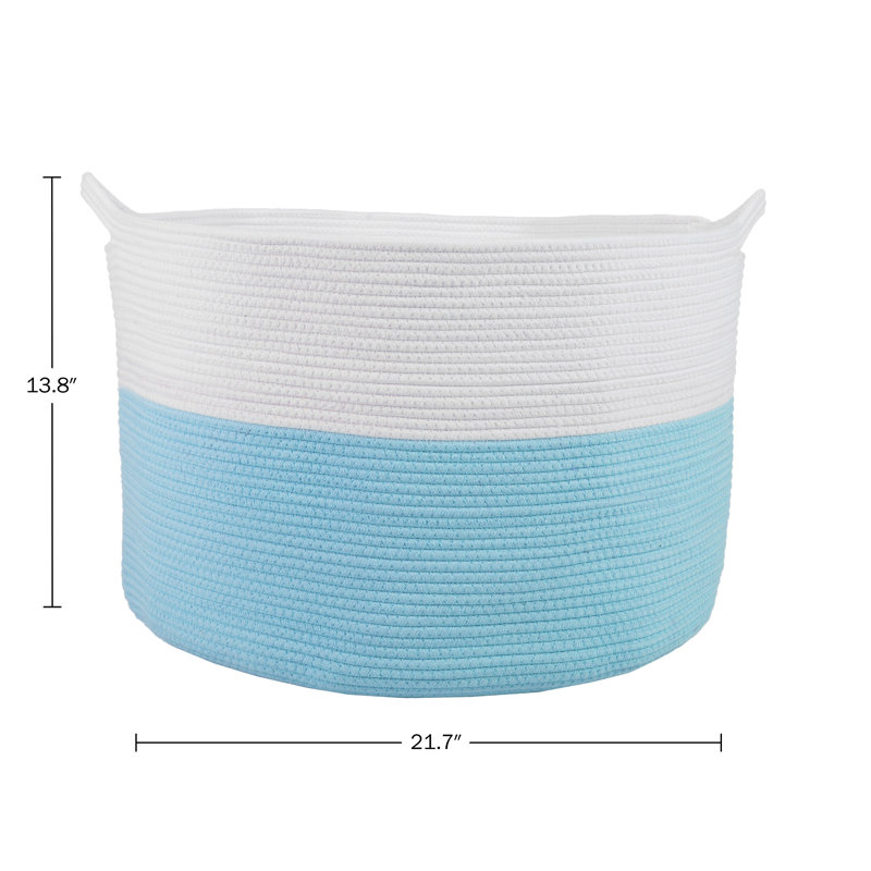 Extra-Large Basket - Cotton Rope Basket with Handles for Laundry, Blanket, Pillow, and Toy Storage - Baskets for Organizing by Home-Complete