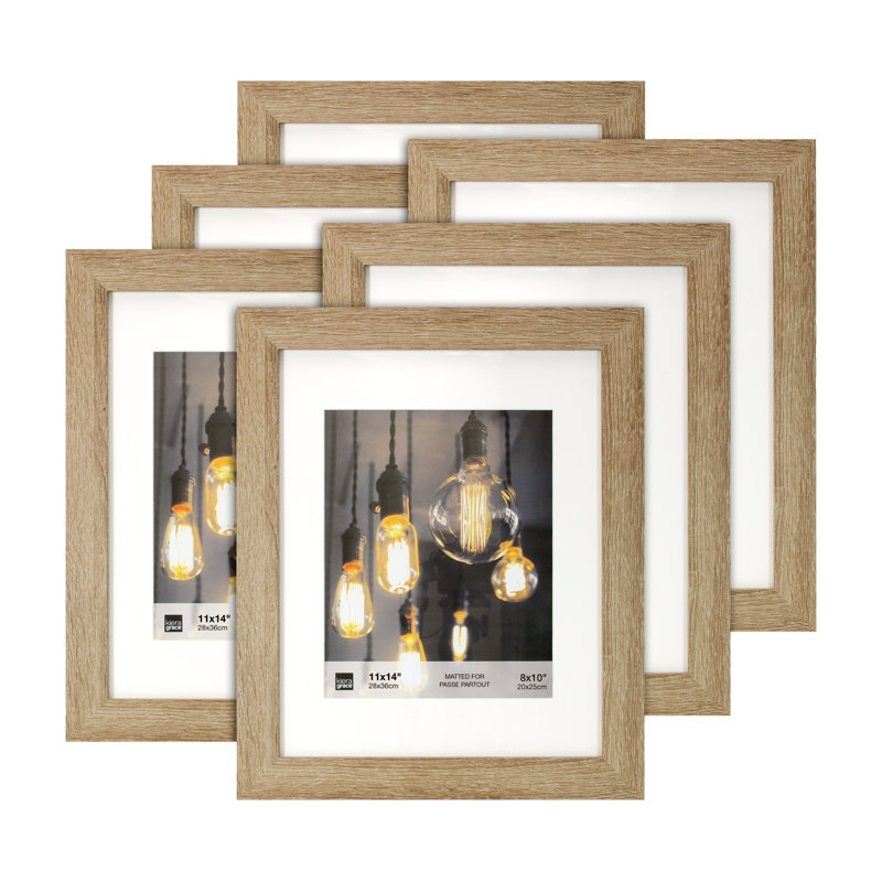 Matte Picture Frame with Mat, Driftwood Gray