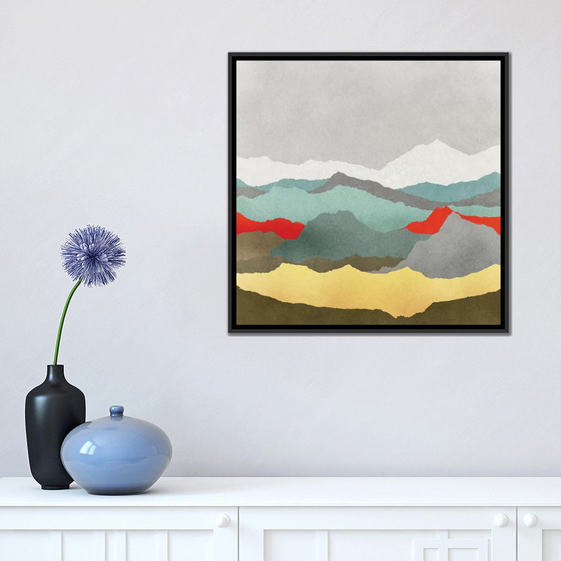 « vaste plains i », impression sur toile, H 18 po x l 18 po x P 1,5 po, Toile avec cadre noir, Pas de tapis