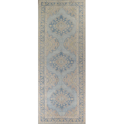 Liddington One-of-a-Kind 6'10'' X 21' Wool Area Rug in Blue