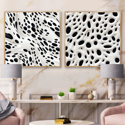 Cobee - Ensemble de 2 collages carrés abstraits