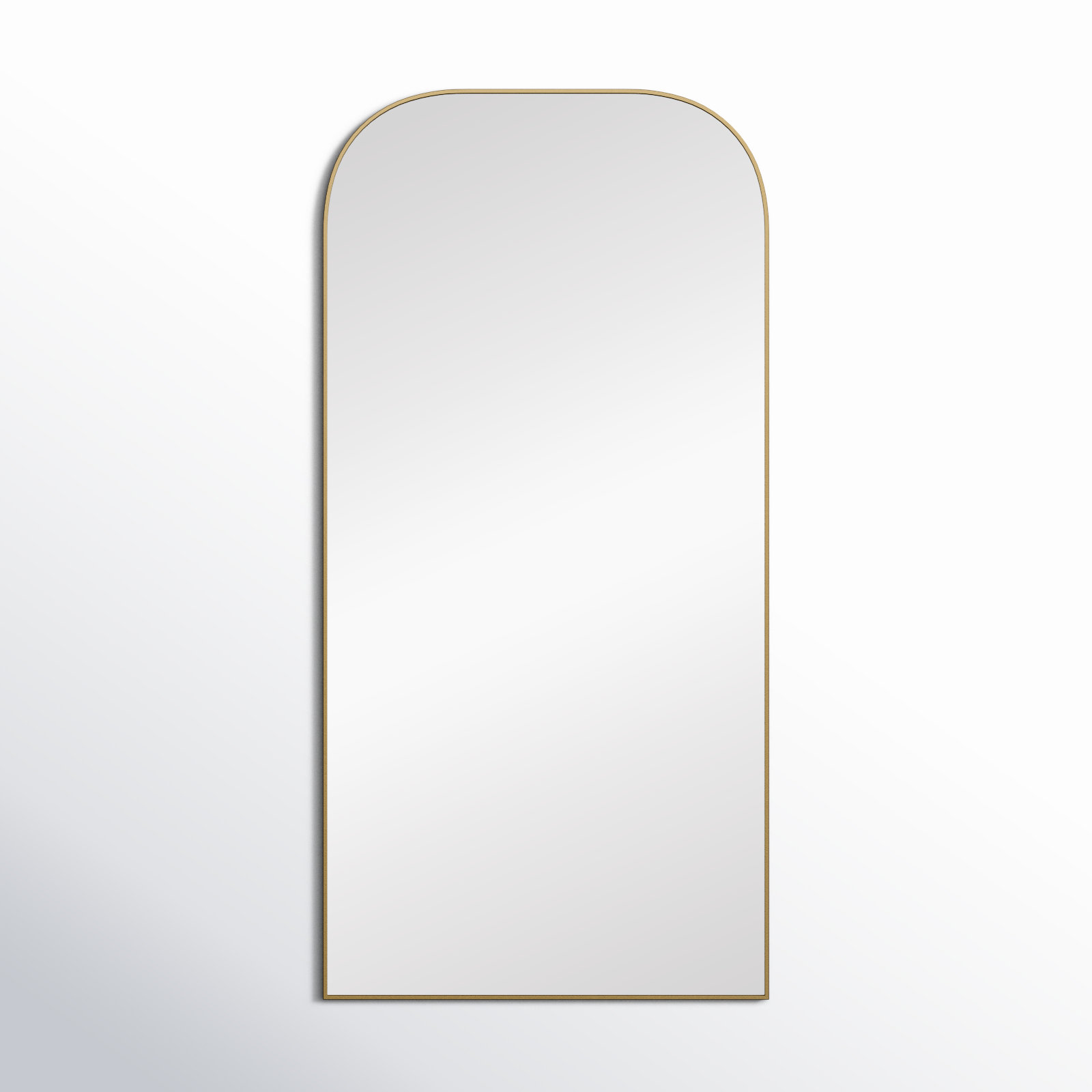 Sabine Metal Wide Arch Wall Mirror, 72" x 35", Brass