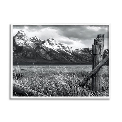 Photographie de clôture de prairie encadrée sur bois par Steve Toole