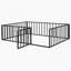 Structure de lit en métal avec clôture et porte-1022987519-1022987512