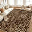  Tapis moderne de 6 x 9 pi avec tapis en caoutchouc antidérapant pour sous la table de salle à manger, léopard animal classique-1055706530