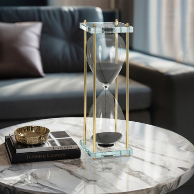 Glass Reynolds Hourglass, Elegant Decorative Objects