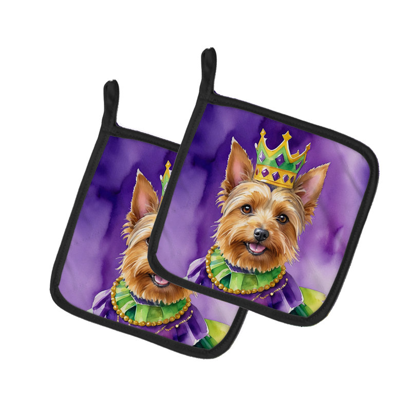 Terrier australien, roi du Mardi gras, paire de poignées