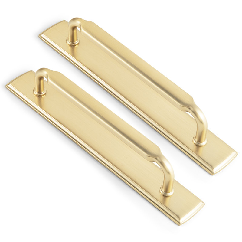Poignée barre classique avec contre-plaque-G011, 5, Champagne Bronze