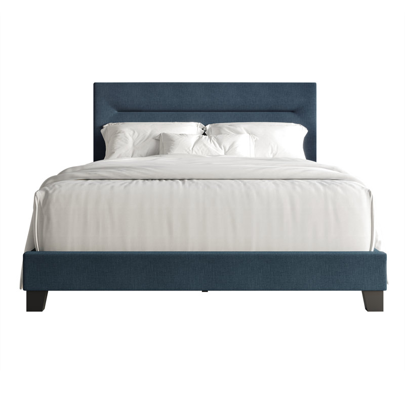 Lit tapissier Emery, Bleu, Grand