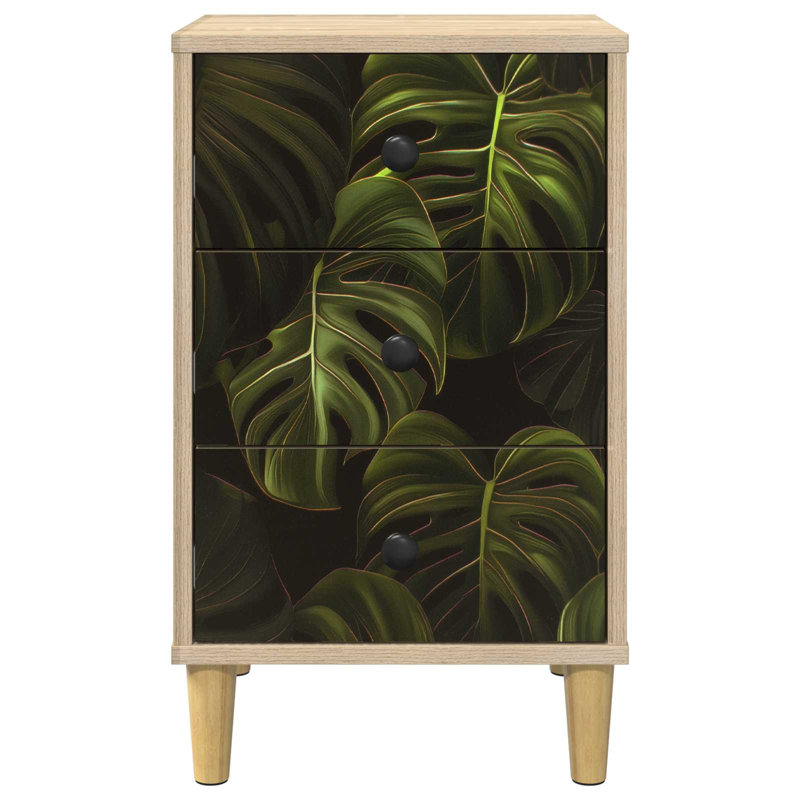  Bedside Cabinet Sonoma Oak Engineered Wood Nightstand Bedroom Furniture