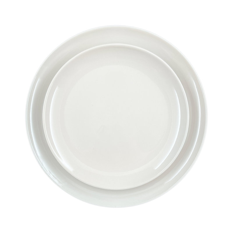 Assiette à salade en porcelaine Bisque Canvas Home Shell, Blanc