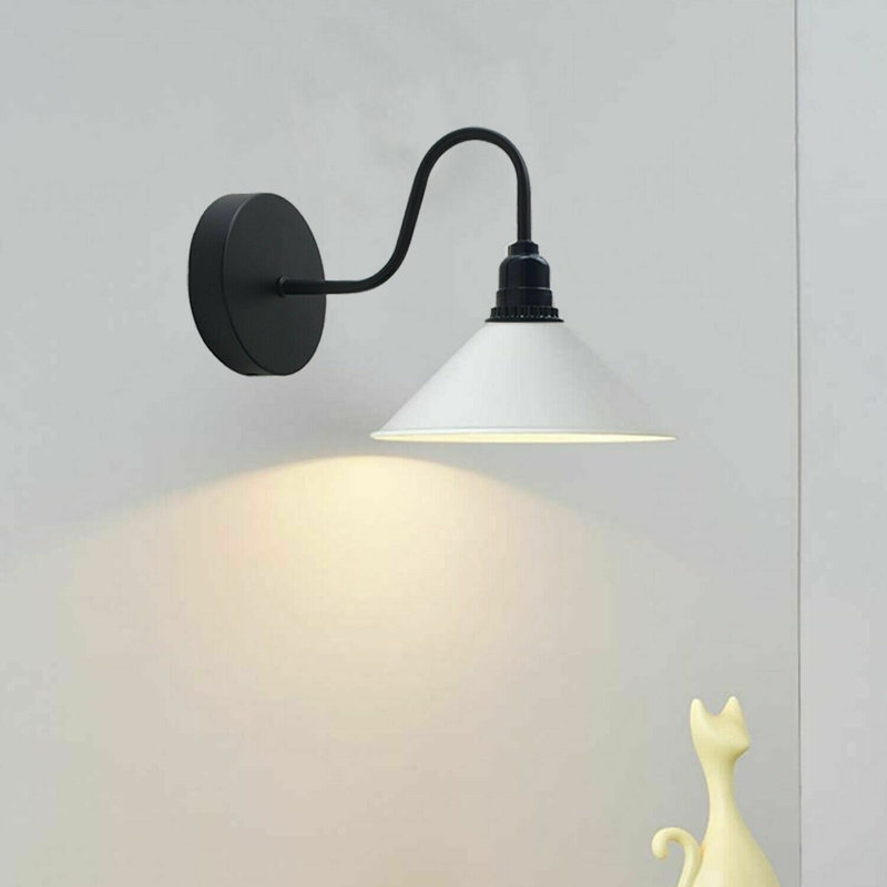 Orrington Armed Sconce, 18cm H x 22cm W x 22cm D, White