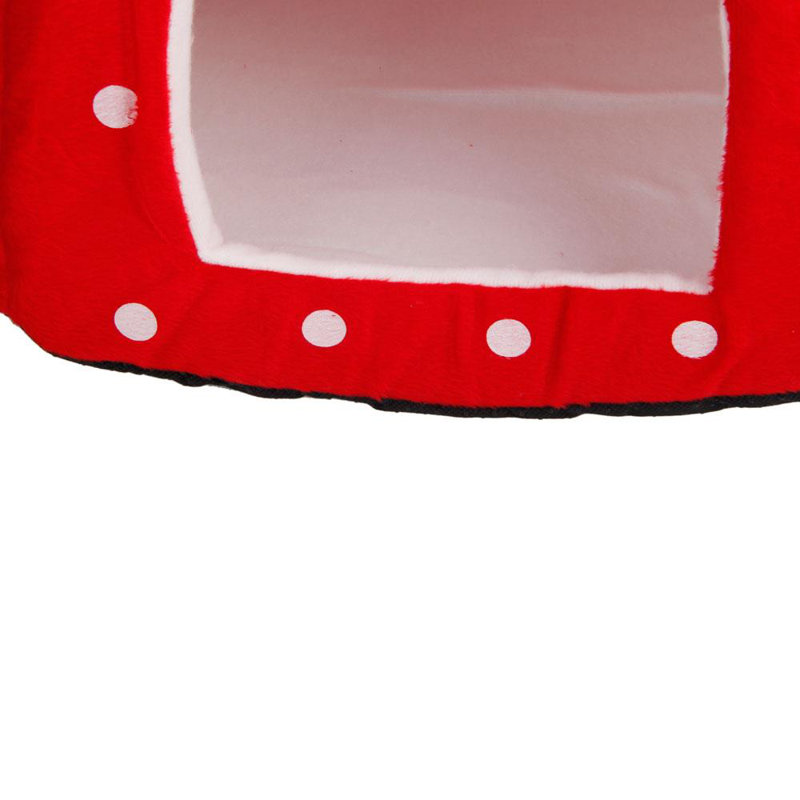 Dôme d’animal doux en coton Ricard, Rouge, l 13,39 po x P 14,17 po x H 16,14 po