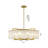 Transitional 8-Light Brass Chandelier With Hanging Clear Rippled Glass-1715069308