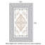 Tapis floral faux cachemire 3 pi x 5 pi avec envers antidérapant en TPE, tapis décoratif doux pour le salon ou la chambre à coucher, taupe-220410517-226312513