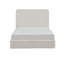 Structure de lit tapissier moderne en chenille blanc perle avec tête de lit de 52 pouces, alliant style et durabilité pour les chambres contemporaines.-1795212960