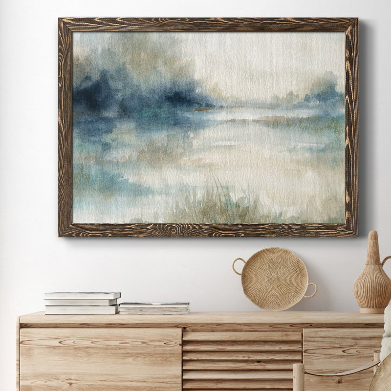 Still Still Waters II - Cadre photo, reproduction d'art sur papier, H 37,5 po x l 27,5 po x P 1,5 po, Noyer