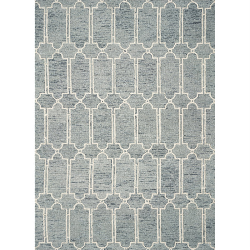McAlester Performance Hand Tufted Wool Geometric Indoor Rug, Rectangle 5' x 7'