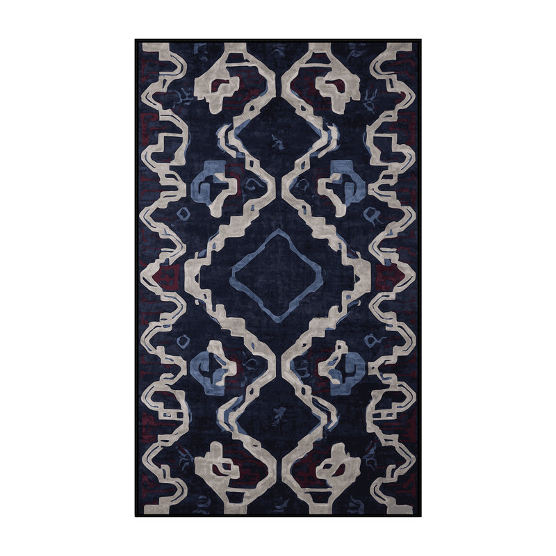Tapis gris soyeux et moelleux, Rectangle de 5 pi x 8 pi