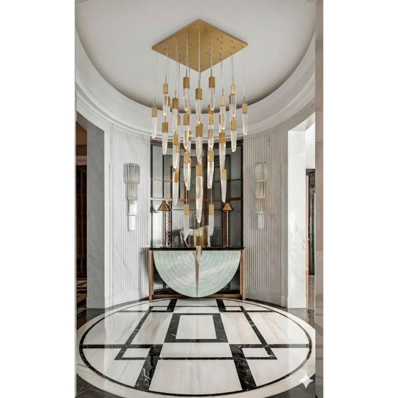 Lustre en cristal 41 lumières Modern, Or