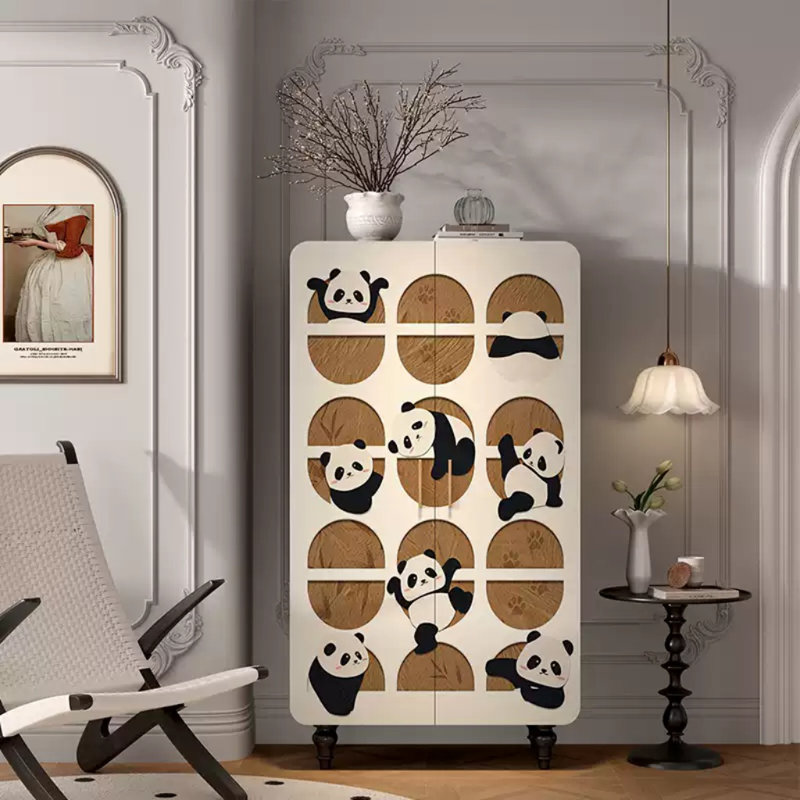Garde-robe simple panda crème