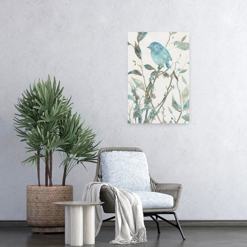 Art mural bleu sarcelle bleu sarcelle Silhouette II, H 24 po x l 16 po