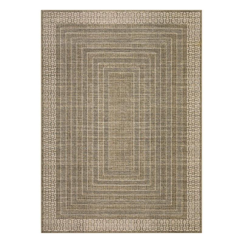 Modern Machien Washable Rugs for Living Room Ultra-Soft Geometric Bordered Indoor Rug, Non Shedding Low Pile Bedroom Carpet, Contemporary Floor Mats for Nursery