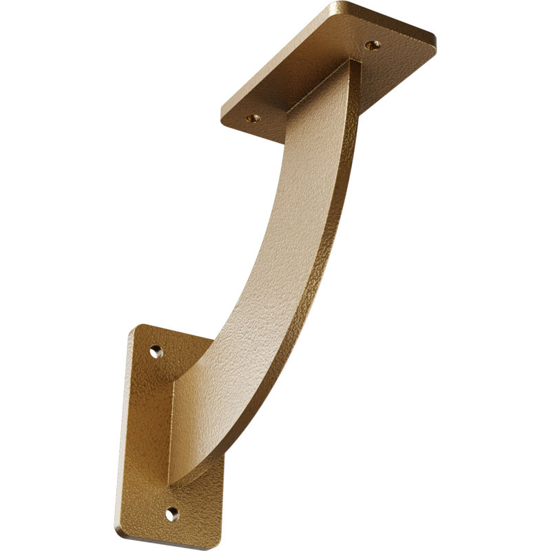 2"W x 7"D x 7"H Bradford Steel Bracket, Hammered Gold, 7" H x 2" W x 7" D, Hammered Gold