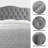 Adjustable Height Headboard with Linen Upholstery and Button Tufting for Bedroom-864747740-864747728