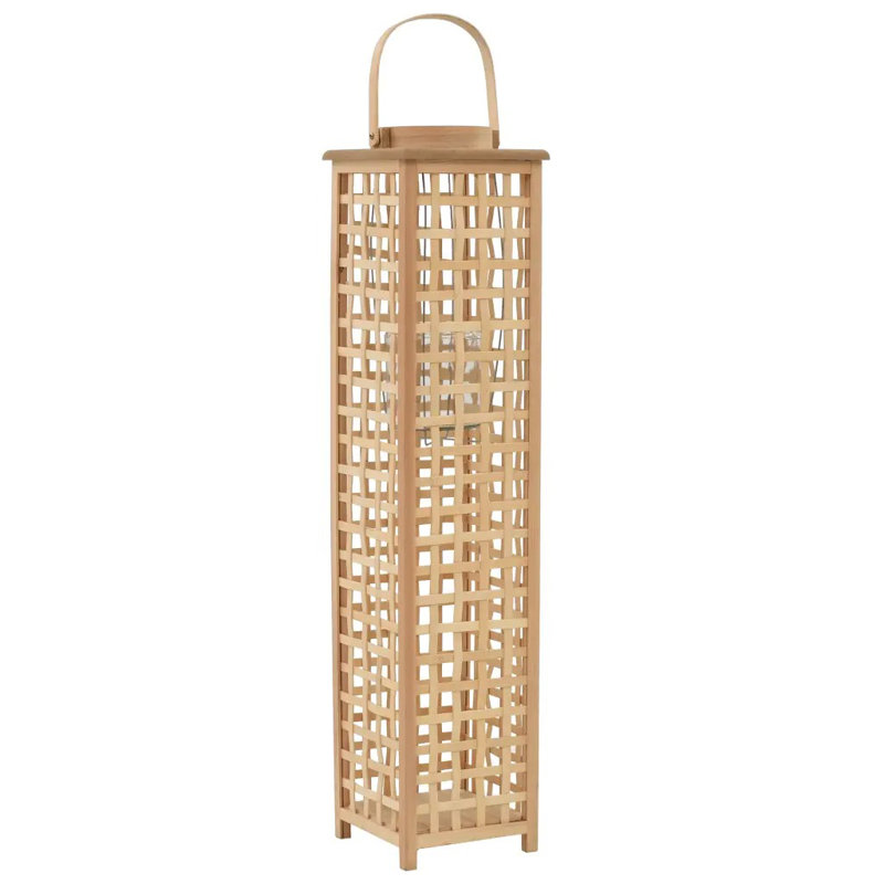 Wood Wall Lantern, 84cm H x 19.5cm W x 19.5cm D