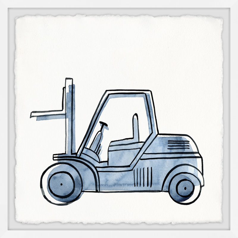 Triptyque camions de fabrication, H 24 po x l 24 po x P 1,5 po