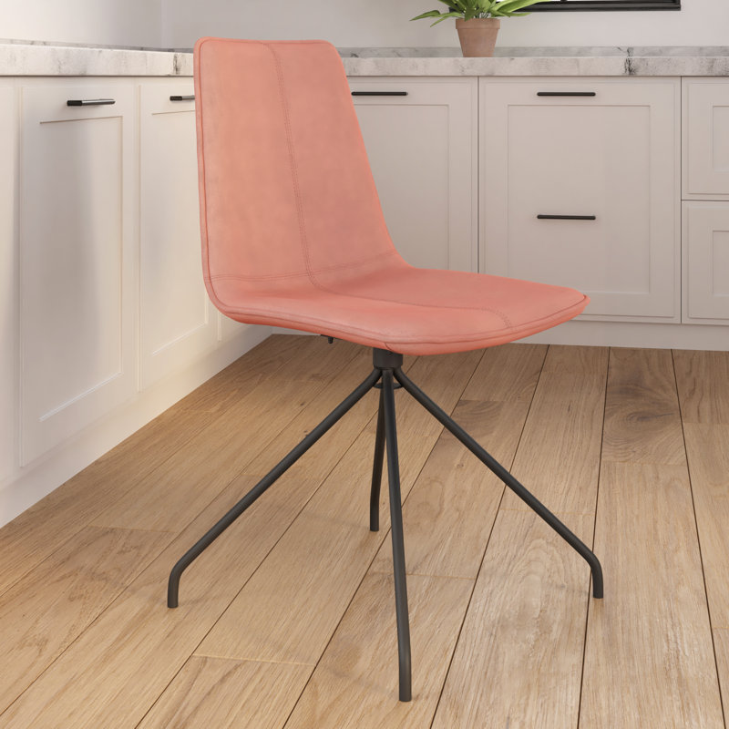 Velvet Upholstered Side Chair, Blush