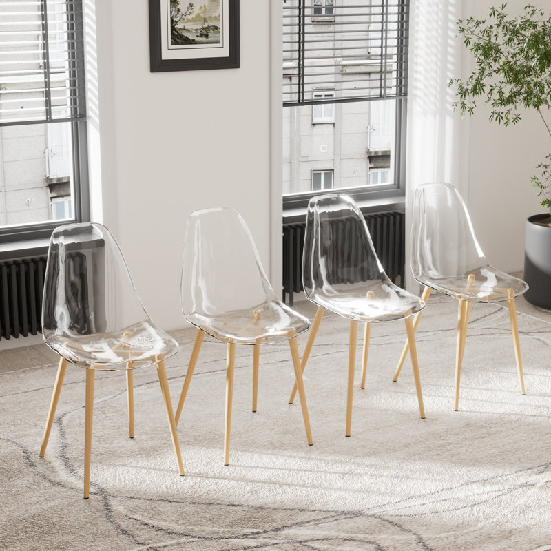 Chaise d'appoint Seaneen, Bois, Clair, Ensemble de 4