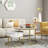 Round Nesting Coffee Table Set Of 2, Modern Side End Tables With Marble Pattern And Metal Frame, Modern Coffee Table With Hidden Compartment For Living Room, Apartment, Office-109723231