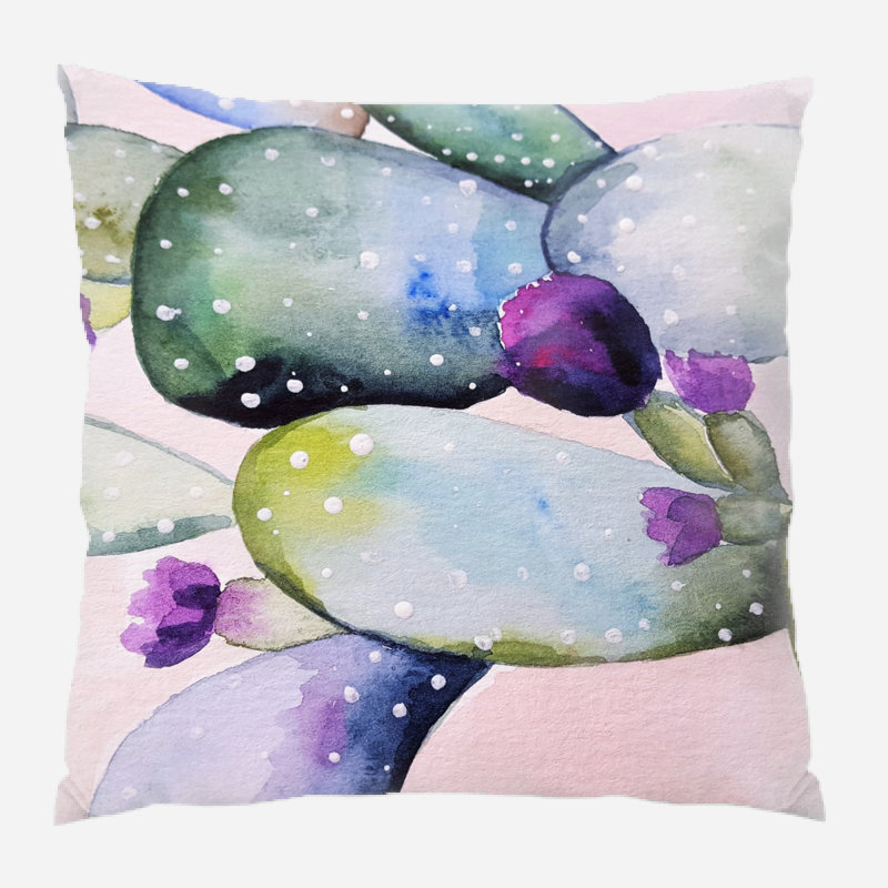 Blomkest Outdoor Reversible Throw Pillow, Microsuede, Indoor