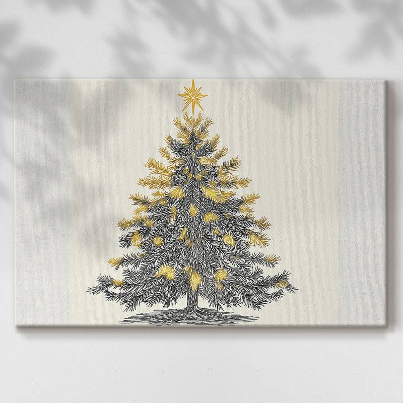 Toile tendue avec galerie Serenade de lanterne blanche-neige, H 12 po x l 8 po