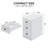 Modern Narrow Nightstand With Charging Station - 3-Drawer Storage-1145376340