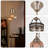 Vintage Colorful Glass 3-light Pendant Chandelier In Antique Bronze