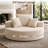 55" Oversized Boneless Swivel Round Pillow Back Sofa, Modern Comfy Lounge Seating-1788265066