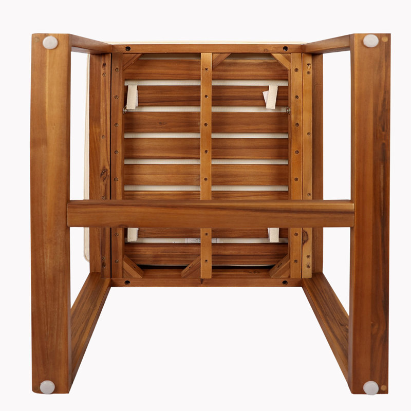De 2 fauteuils de salle à manger de patio - pour un plaisir incomparable Assise ouverte et dossier exceptionnel Siège en mousse épaisse Robuste structure et doublure de la chaise en bois robuste (2) Coussin Delight