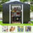 8'ft W wx8'ft D  Metal Large Outdoor Storage Shed with Sturdy Structure