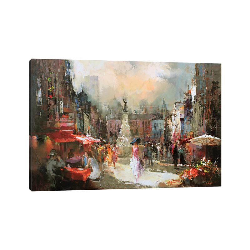Café Rouge III by Willem Haenraets - Wrapped Canvas Print, 20.32 cm H x 30.48 cm W
